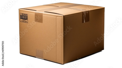 Cardboard box isolated background. © Visual Prompter