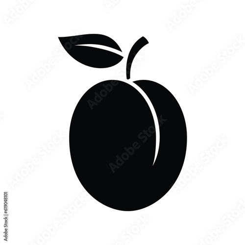 plum icon vector design template in white background