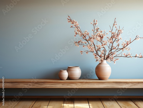 Mockup frame in home interior background beige room, Mockups Design 3D, High-quality Mockups, Generative Ai