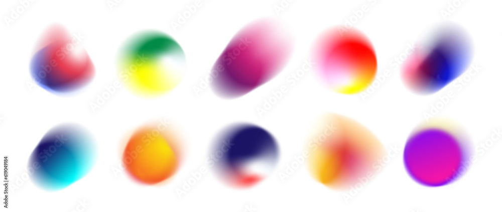 Set of abstract gradient light element