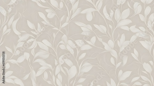 Timeless Elegance  White and Beige 3D Imitation Floral Pattern Wallpaper