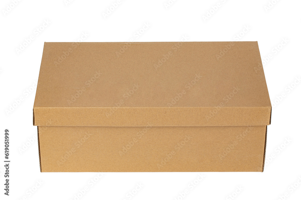 Cardboard box with lid. Isolated on a white background. Cardboard box with lid. Isolated on a white background.