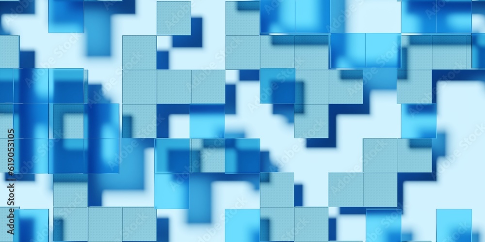 Abstract blue modern minimal abstract glass cubes or blocks background wallpaper, business data or information concept background, flat lay top view from above Abstract blue modern minimal abstract glass cubes or blocks background wallpaper, business data or information concept background, flat lay top view from above