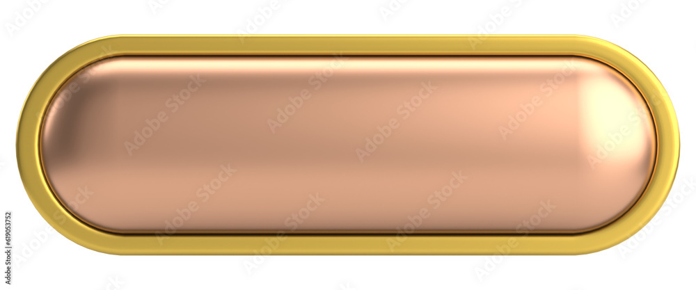 3D button. Empty button. 3D illustration.