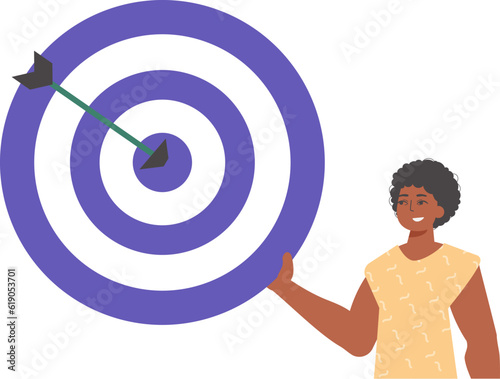 The derision holds in his spend a devour with arrow that hit the attentiveness on. Trendy style, Vector Illustration
