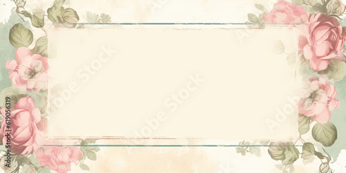 Wallpaper Mural Shabby chic background frame - Generative AI Torontodigital.ca