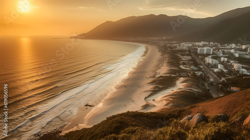 Prepare to be mesmerized by the breathtaking view of My Khe Beach in Danang during the magical golden hour. © Sheepy-Kun