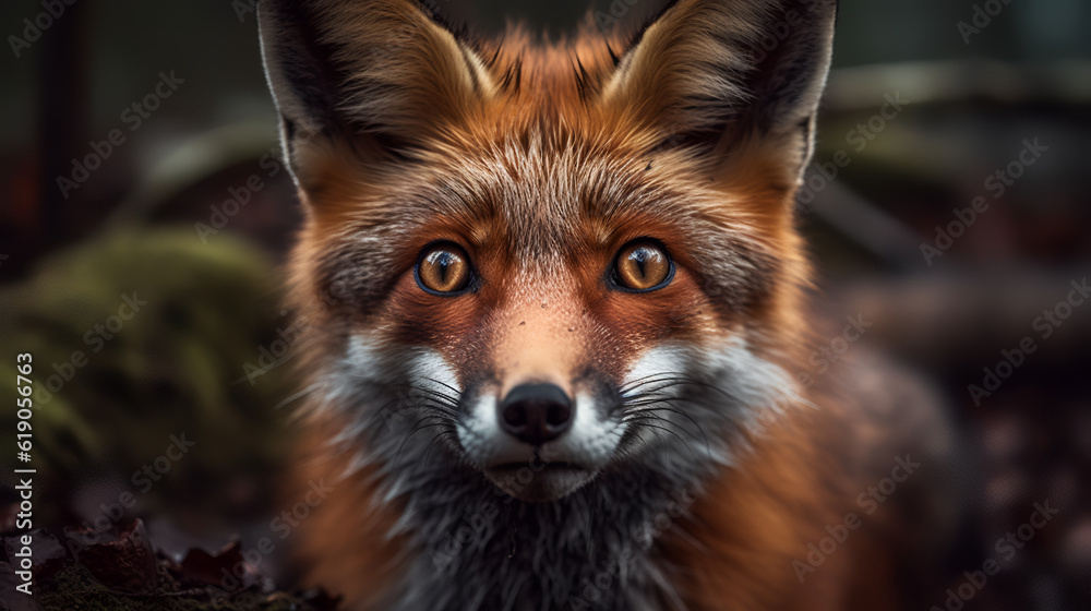 Fototapeta premium Prepare to be captivated by the curiosity of a playful red fox as we photograph it from up close!