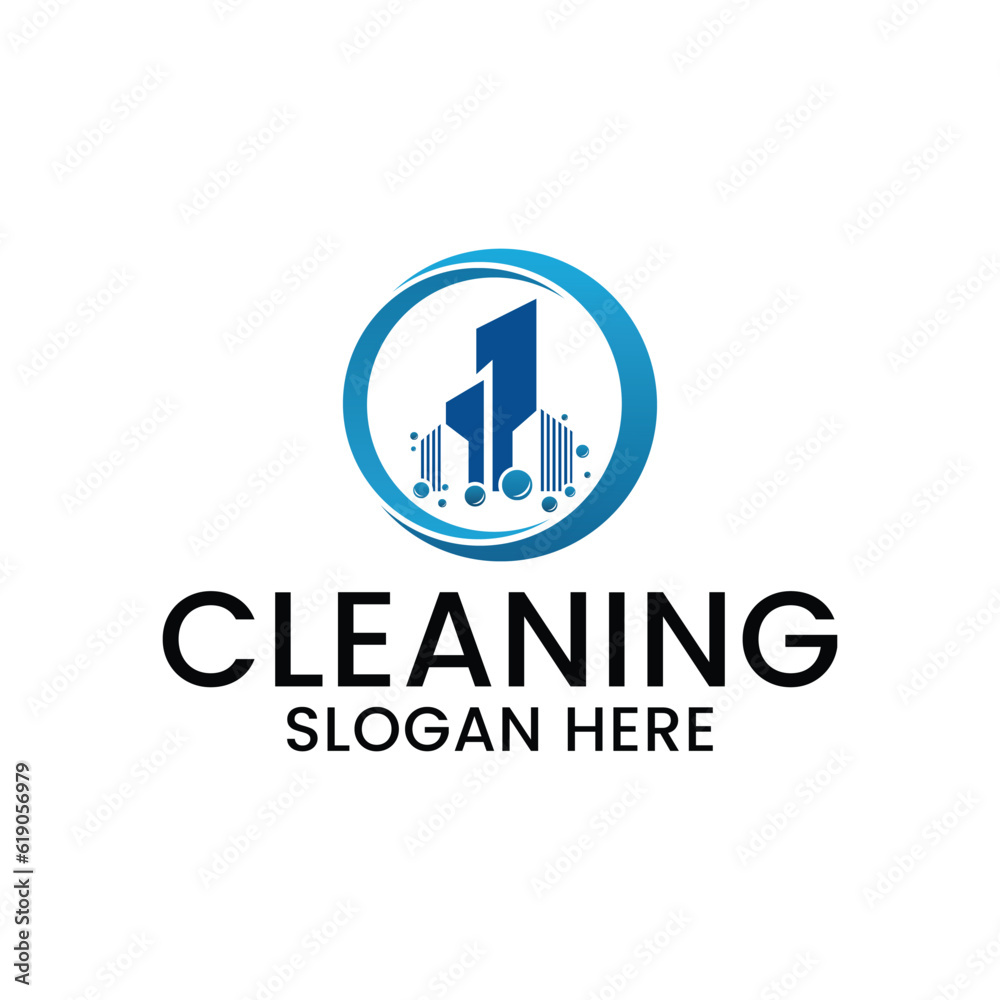 cleaning service logo and template vector, suitable for your company cleaning service logo and template vector, suitable for your company