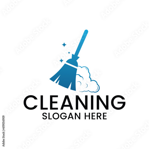 cleaning service logo and template vector, suitable for your company