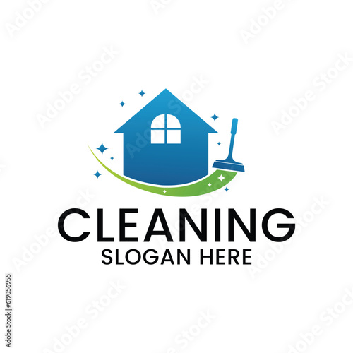 cleaning service logo and template vector, suitable for your company