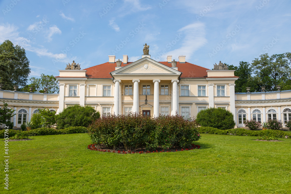 View of the palace in Smielow, Poland.
