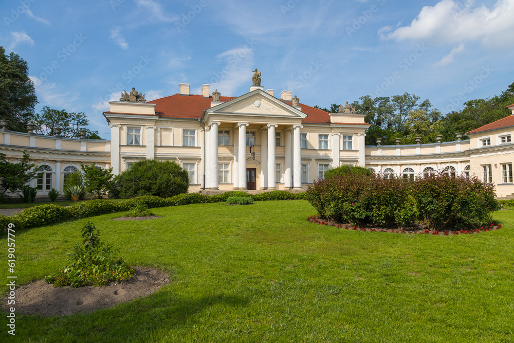 View of the palace in Smielow, Poland.
