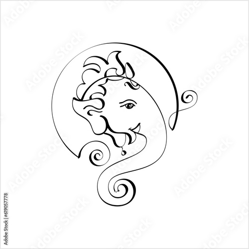 Ganesha Pen Ink Style M_2111003
