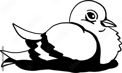 Hand drawn pigeon, vector illustration (ID: 619059513)