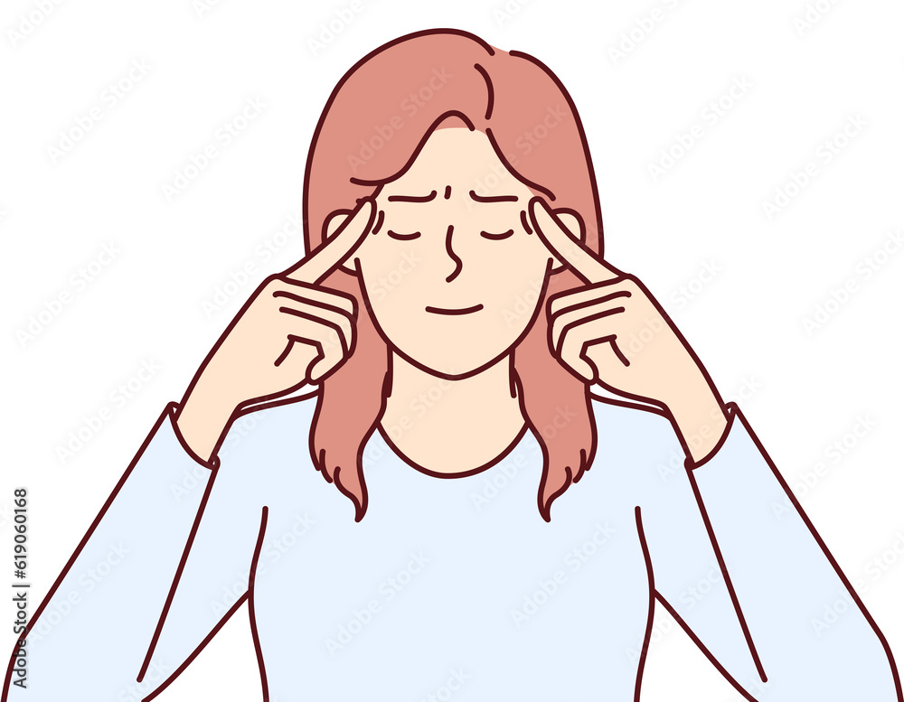 Woman near inscriptions false and true reflects trying to choose from two options and make decision Woman near inscriptions false and true reflects trying to choose from two options and make decision