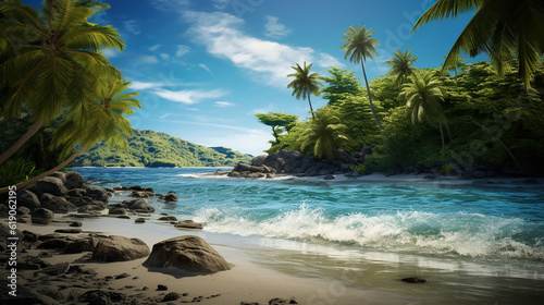 Tropical Paradise, Exotic Beach Getaways. Generative Ai