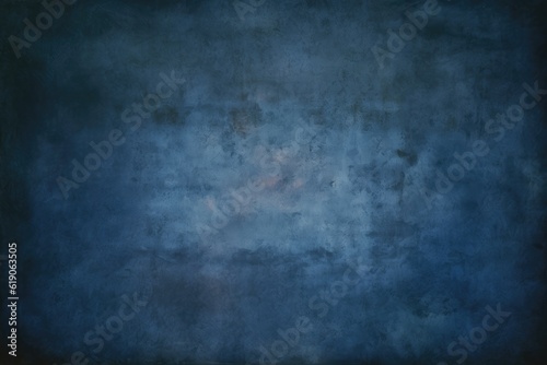 Abstract grunge decorative dark blue stucco wall background for web banner  design template  Generative AI
