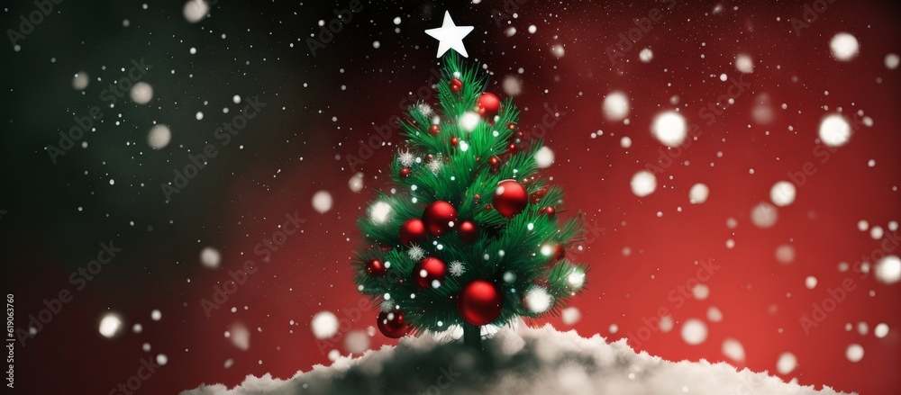 Beautiful green elegantly decorated Christmas tree, created with generative ai, ki