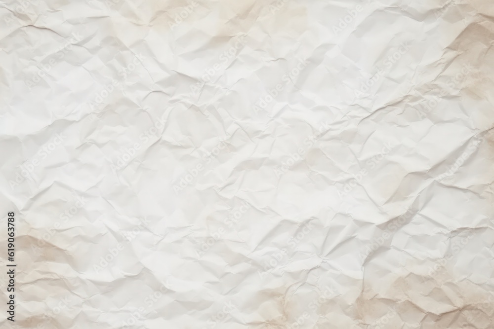 Abstract background of old white crumpled paper, wrinkled, Generative AI Abstract background of old white crumpled paper, wrinkled, Generative AI