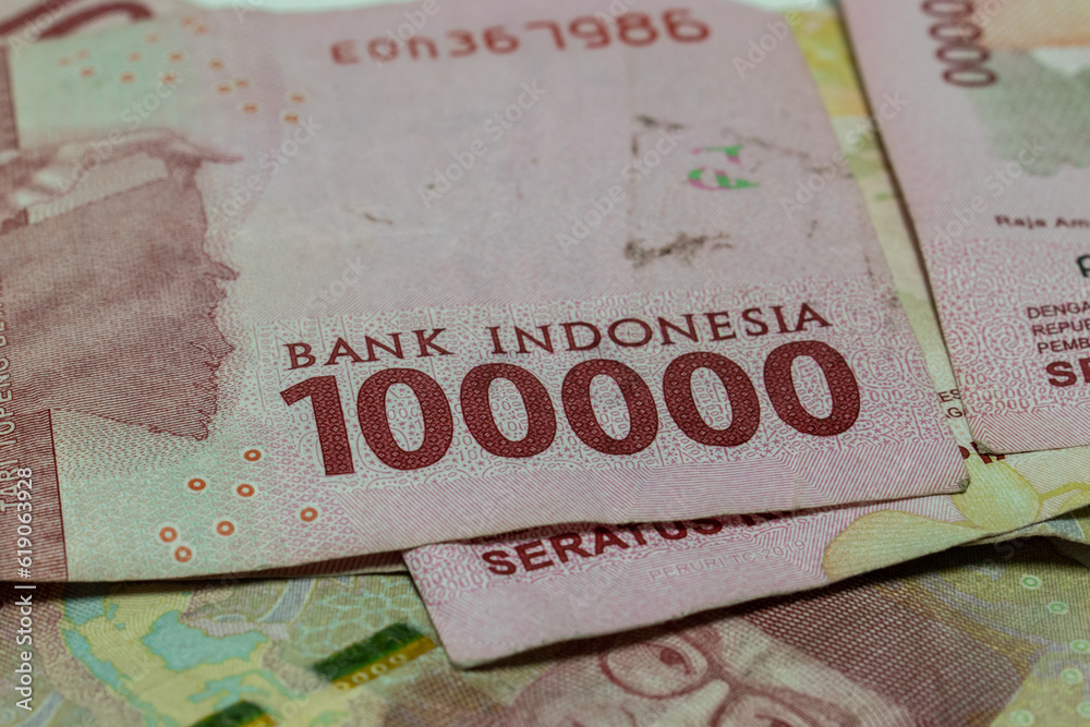 Obraz premium Indonesian cash banknotes money