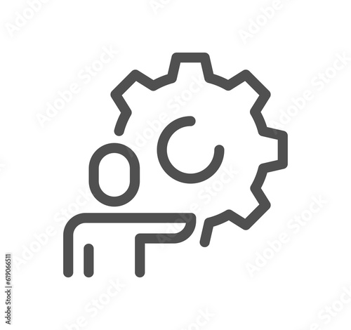 Business people related icon outline and linear symbol. 