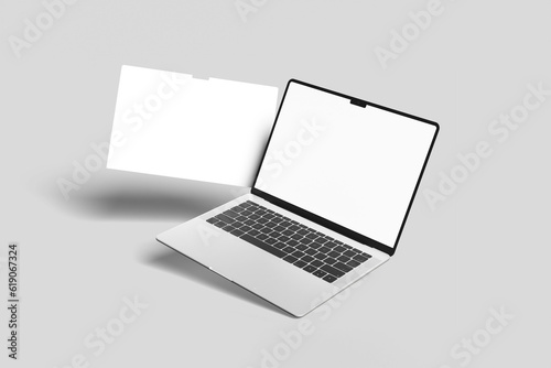 Minimalist Screen and Laptop Mockup for showcasing your UI design