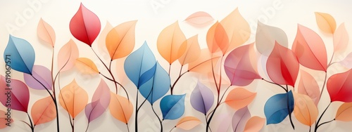 abstract background with flowers, AI generative