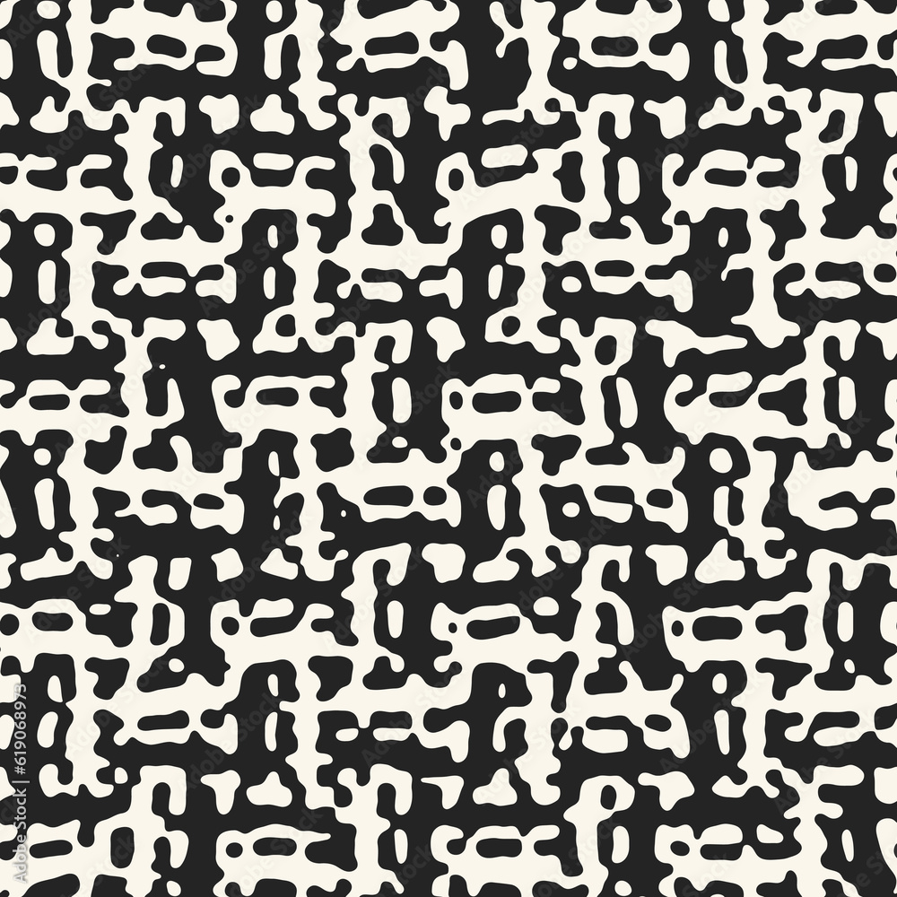 Ink Drawn Ethnic Checked Pattern