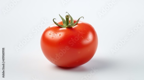 Tomato on a white background. AI generated.