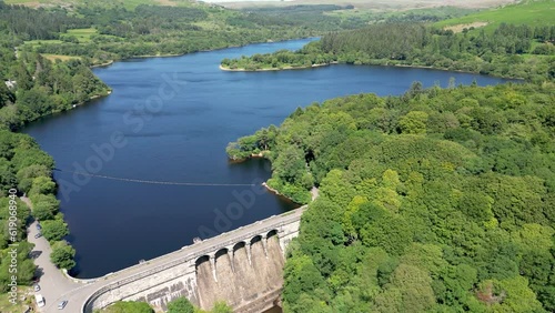 Burrator Reservoir dam on Dartmoor, serving water to Plymouth