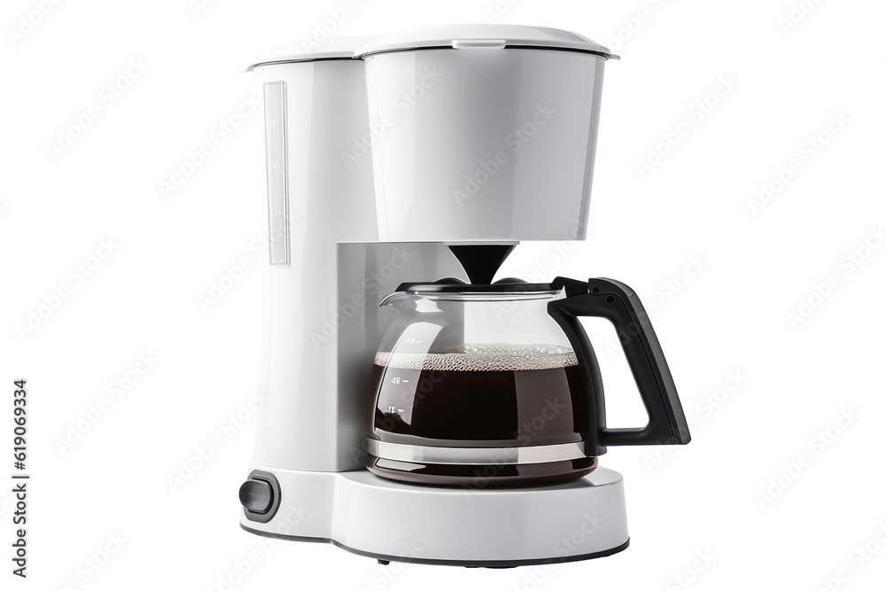 kitchen Coffee maker , Transparent background. generative AI kitchen Coffee maker , Transparent background. generative AI