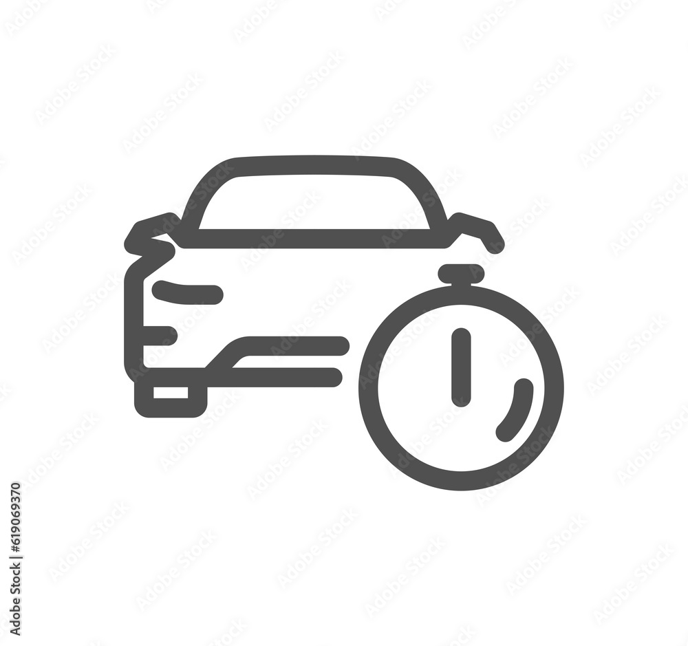 Car related icon outline and linear symbol.
