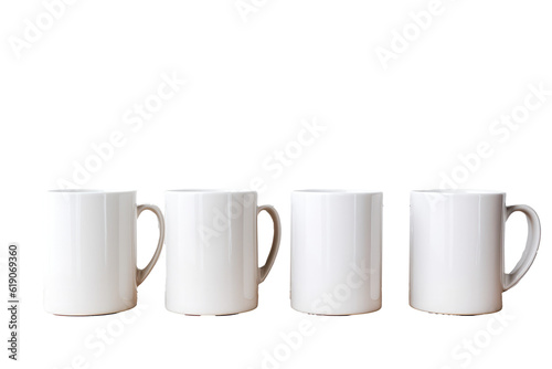 kitchen Coffee mugs, Transparent background. generative AI