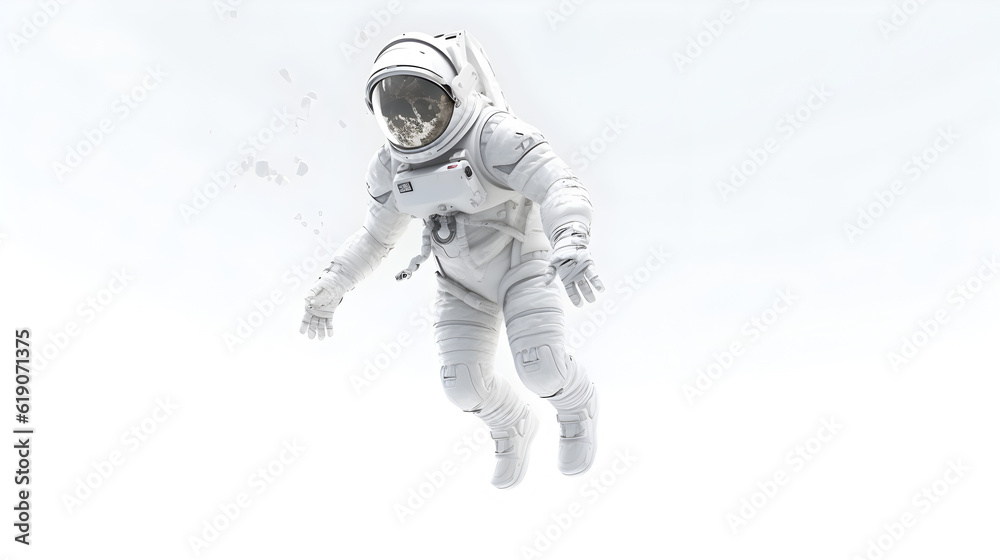 Astronaut, white background, full body spaceman Generative AI