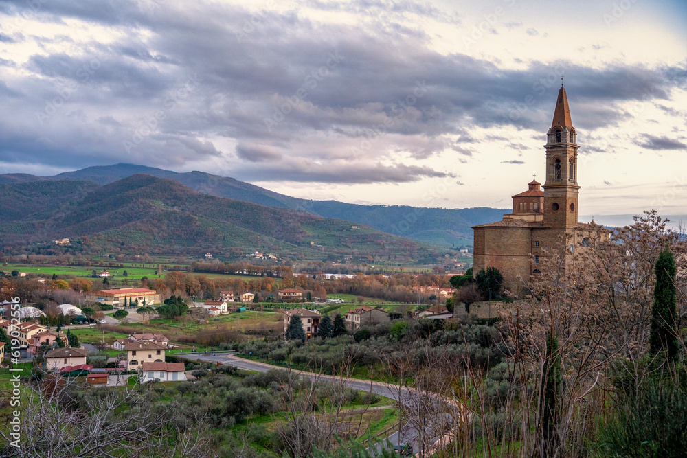 anoramic view of the charming town of Castiglion Fiorentino in Tuscany, Italy