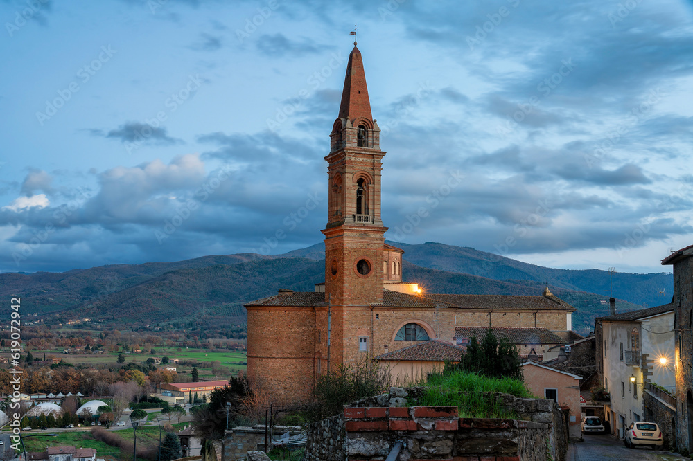 anoramic view of the charming town of Castiglion Fiorentino in Tuscany, Italy