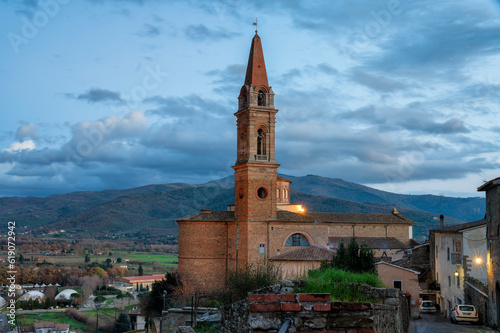 anoramic view of the charming town of Castiglion Fiorentino in Tuscany, Italy photo