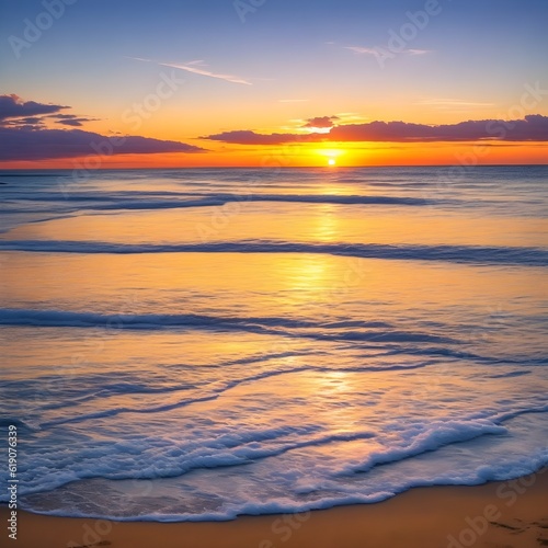Serene Beach at Sunset