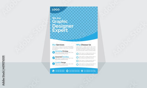 Modern Corporate and Creative Business Flyer Professional, Design Template Horizontal Name Flyer Simple and Clean Visiting Flyer Vector illustration Colorful Business Flyer, Brochure Design