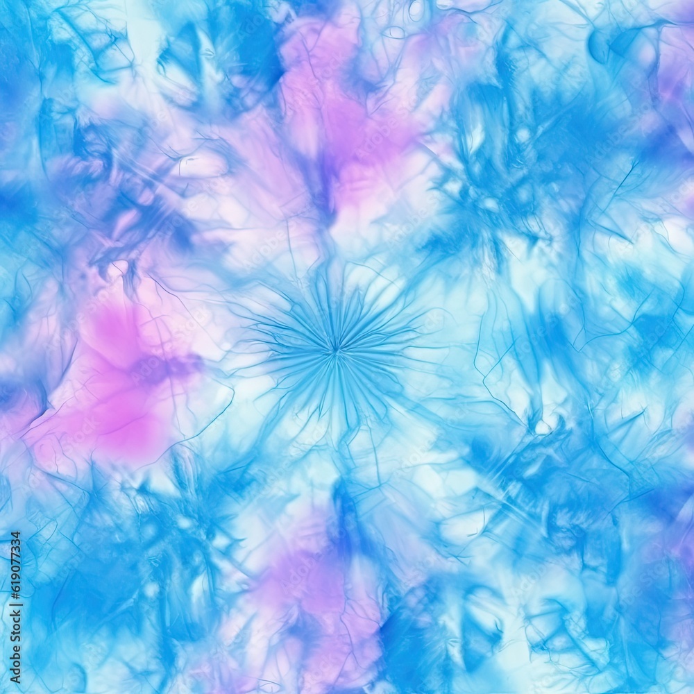 Vibrant tie-dyed background with a star design in shades of blue and pink, created with Generative Ai Technology Vibrant tie-dyed background with a star design in shades of blue and pink, created with Generative Ai Technology
