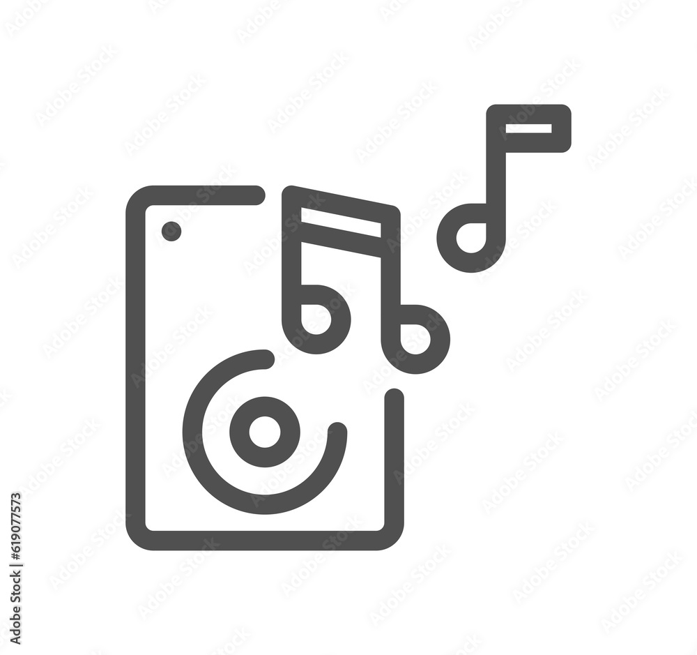 Music related icon outline and linear symbol.
Music related icon outline and linear symbol.