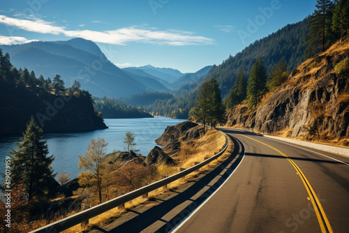 scenic byways or designated routes known for their natural beauty, stunning landscapes, and unique landmarks, immersing yourself in the beauty of the surroundings. Generative AI