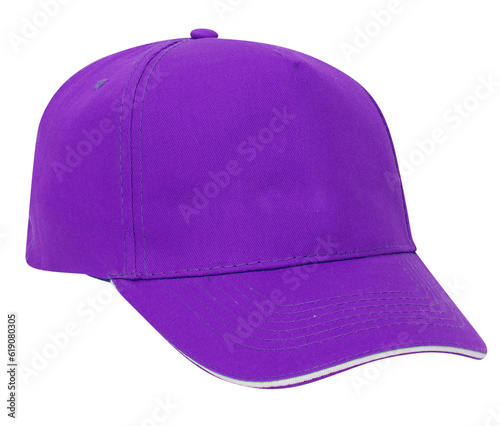 purple cap isolated on white background