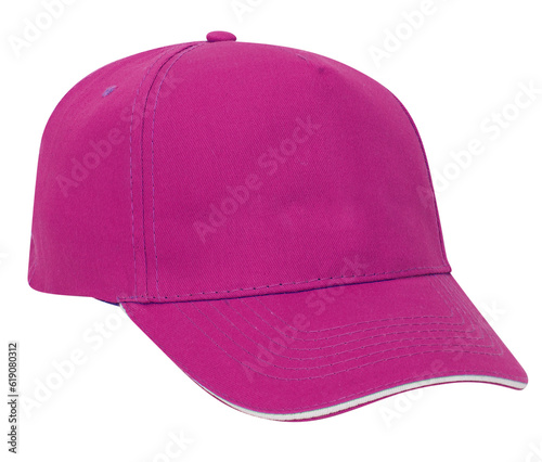 pink cap isolated on white background