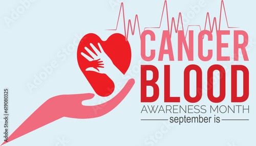 blood cancer awareness month observed on every September. banner design template Vector illustration background design.