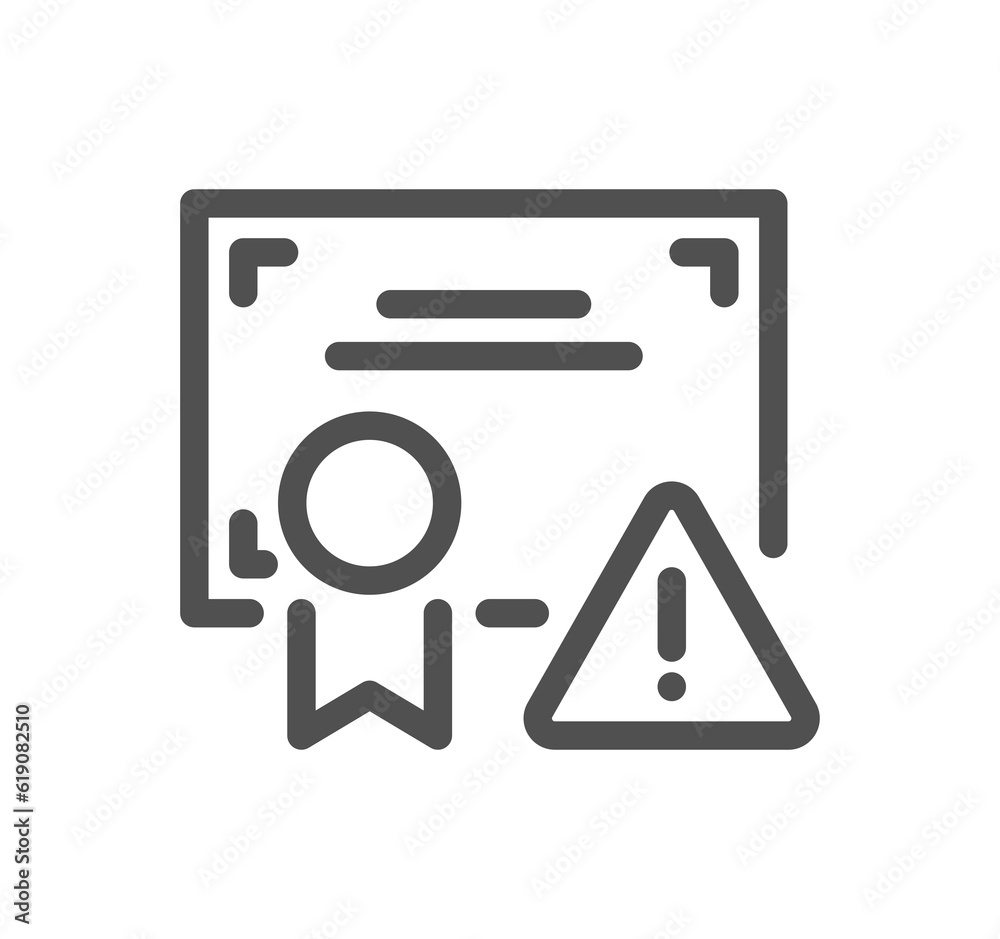 Diploma and certificate related icon outline and linear symbol.
Diploma and certificate related icon outline and linear symbol.