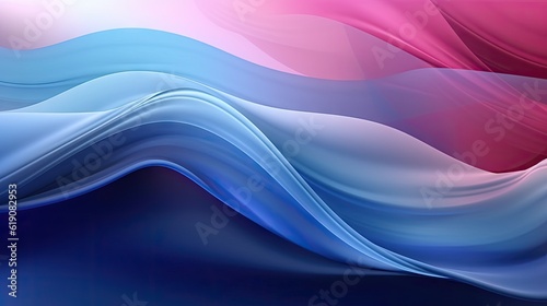 Vibrant and colorful wave in shades of blue, pink, and white, created with Generative Ai Technology