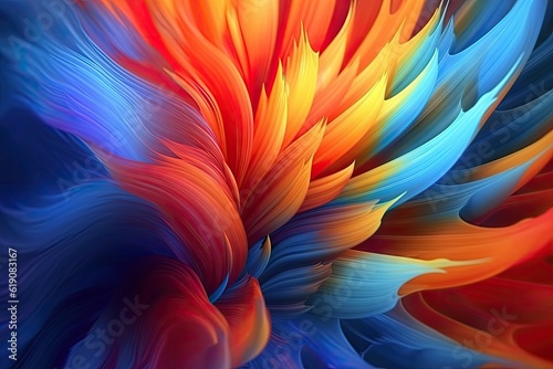 Vibrant and colorful abstract background, created with Generative Ai Technology
