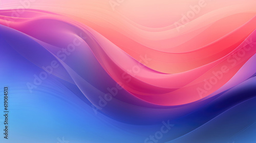 Multicolored abstract line and wave gradient background. Generative Ai